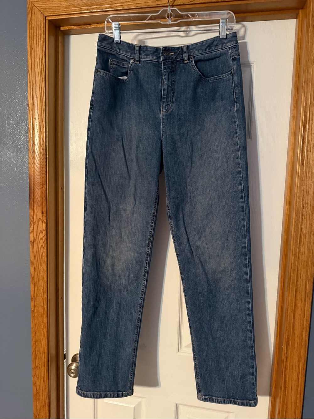 Talbots Denim Jeans with Subtle Contrast Stitching size 10 stretch